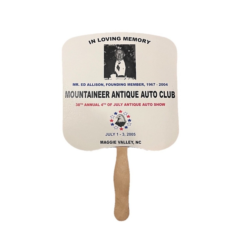 2005 Mountaineer Antique Auto Club Maggie Valley NC Car Show Advertising Fan
